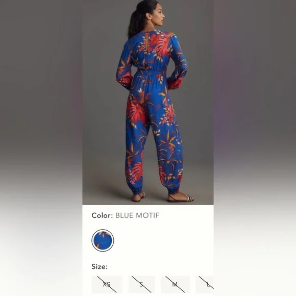 Farm Rio x Anthropologie Tropical Jumpsuit Size XS NWT - Picture 4 of 17